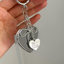 精致ins简约风金属钥匙扣高级感镀银爱心挂件甜酷辣妹女包包挂饰