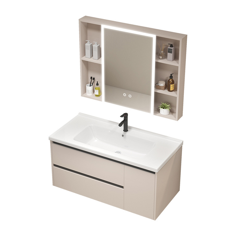 Gabinete de baño de aire de crema de panal de aluminio impermeable gabinete de baño combinado lavabo de baño de doble bombeo lavabo de baño