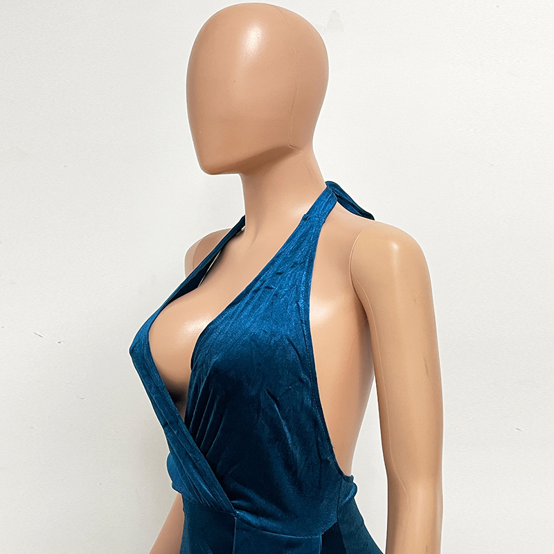 266g Weight Maxi Long Dress Dress Length Type Sleeveless Sleeve Length Sheath Dress Dresses Type Spandex, Polyester Fabric Type High Waist Waist Line Holiday, Banquet, Party Occasion Halter Neck Neckline Slim Fit Type Solid Color Pattern Summer Season Women's Gender Sexy Style Wholesale Women's Sexy Solid Color Holiday Banquet Party Halter Neck Sleeveless Sheath Dress 20
