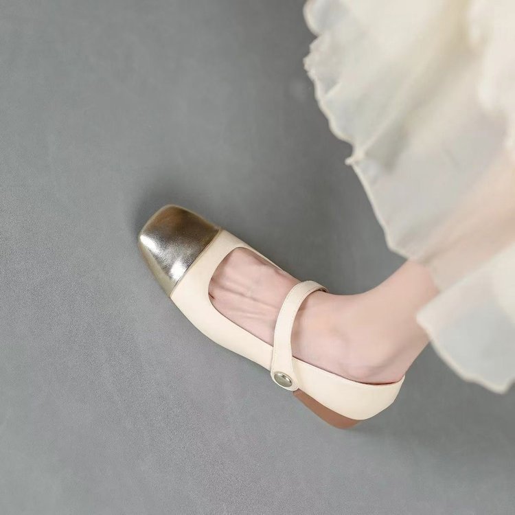 Xiaoxiaoxiang zapatos de viento para mujeres 2026 verano y otoño nuevos zapatos de granja retrógrados de tacón grueso de estilo francés zapatos de tacones altos y bajos poco profundos zapatos de noche