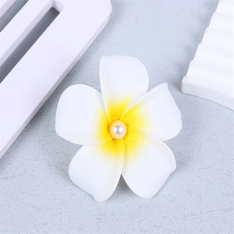 클립이 달린 7cm 화이트 펄
