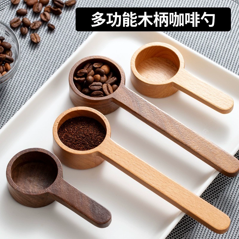 Производитель мерной ложки черного ореха, кофейная мерная ложка, чашка кофейная мерная ложка молочный чай порошок ретро твердая древесина мерная ложка