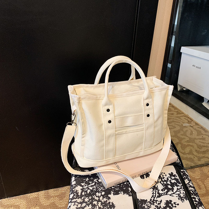 Bolso de gran capacidad, bolso de lona casual, bolso de mano rojo, bolso de moda universitario, bolso de mujer