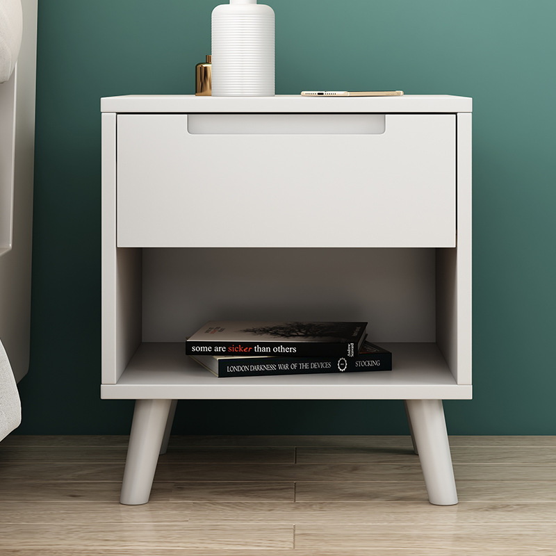 Mesita de noche nórdica de madera maciza, armario de almacenamiento moderno para dormitorio totalmente equipado, mesita de noche de estilo japonés, pequeño apartamento