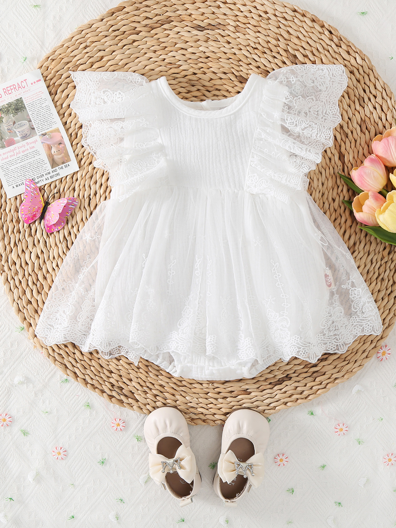 Children's summer lace bodysuit girl's for new born