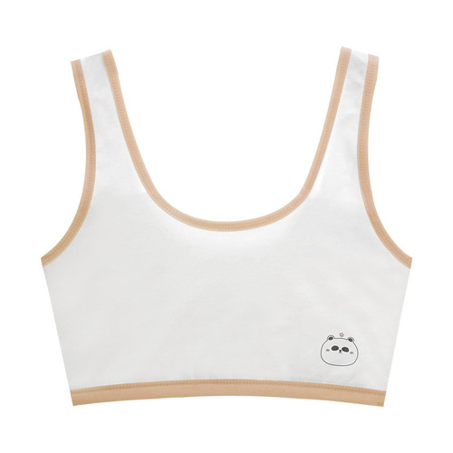 New Style Cotton Children's Bra Development Period Teenage Girls' Underwear Primary and Middle School Students' Bandeau Crop Top Girls' Quilted Vest