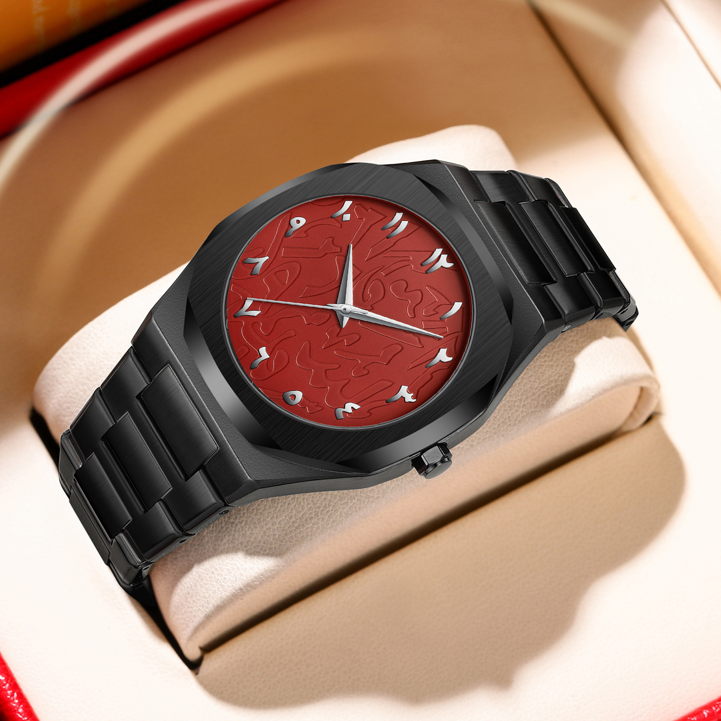 2025 Simple and High-End Alloy Polycarbonate Watch Middle East Hot Selling Men's Waterproof Quartz Watch Wholesale Watch