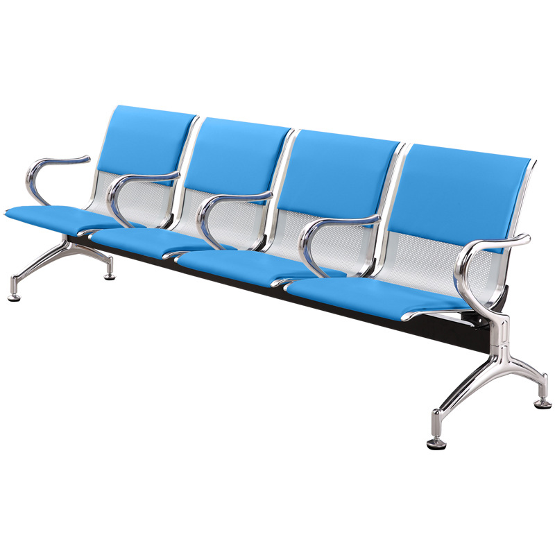 silla de fila silla de descanso público silla de acero inoxidable silla de aeropuerto banco de cuatro personas silla de espera silla de infusión