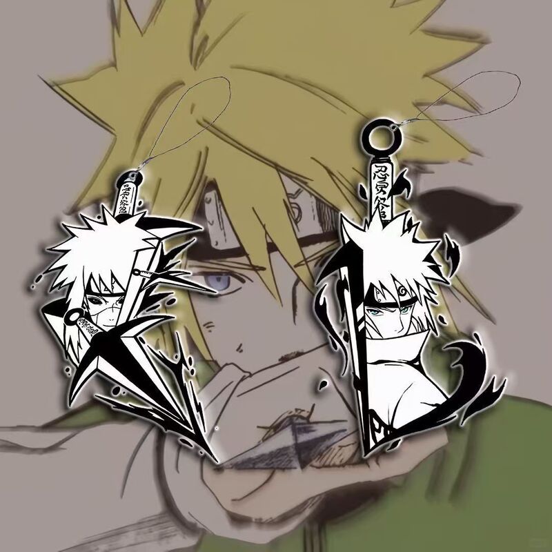 Naruto Series Aoshiro Four-Band Minato Namikaze Acrylic Keychain Phone Strap Student Bag Pendant Naruto Series Aoshiro Four-Band Minato Namikaze Acrylic Keychain Phone Strap Student Bag Pendant