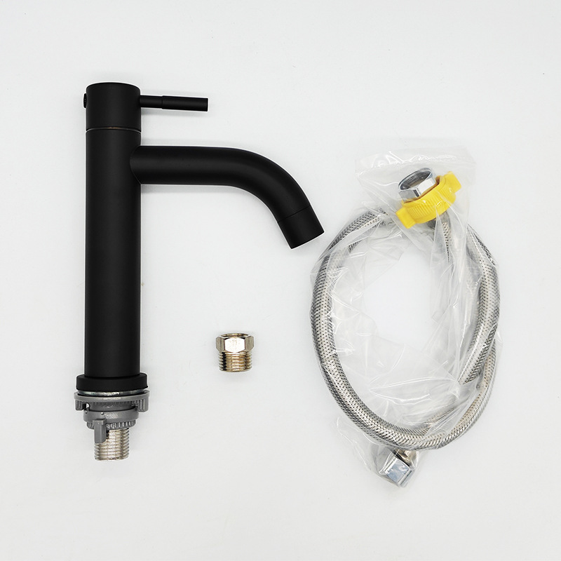 Lavabo caliente y fría del grifo de acero inoxidable baño grifo de baño lavabo solo grifo frío válvula mezcladora