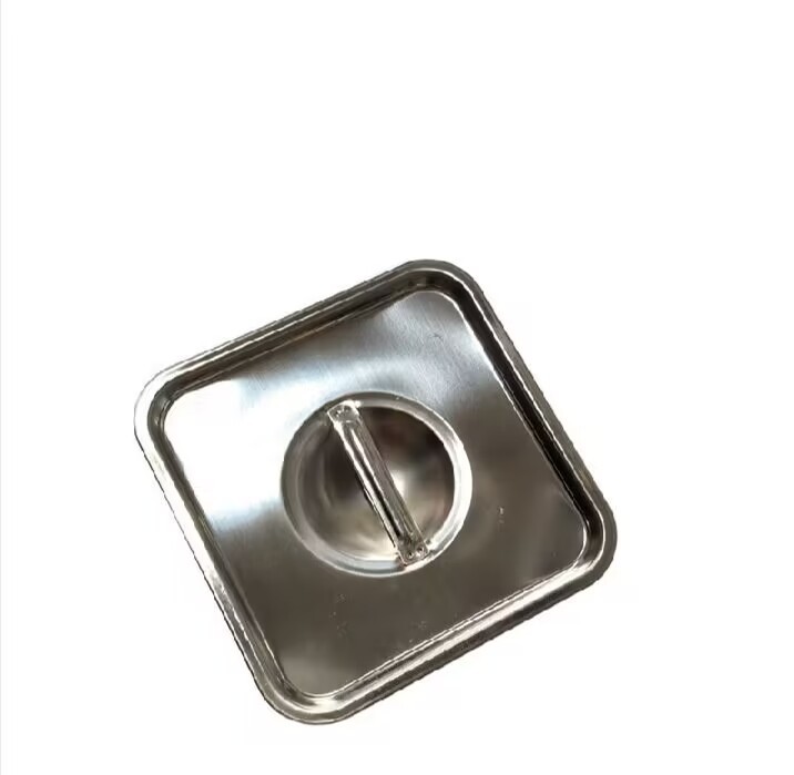 Jarra de condimento de acero inoxidable con tapa de cocina cuenca de cerdo barril cuadrado caja de condimento de almacenamiento comercial condimento tarro