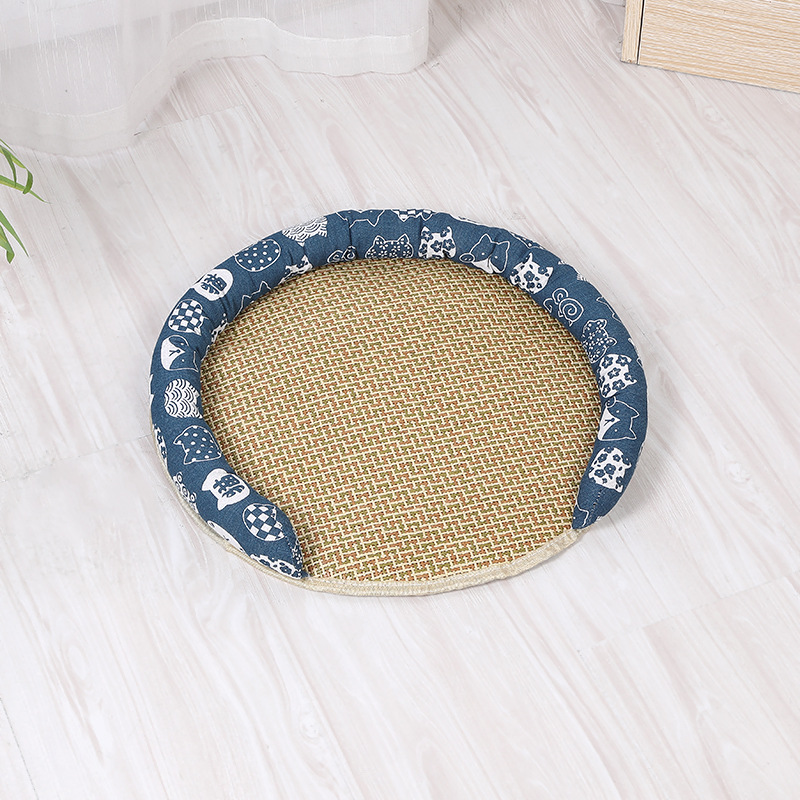 Nido redondo de seda de hielo de verano, nido para mascotas, nido para gatos, mascota, alfombra de hielo para mascotas, nido para perros, nido fresco, fábrica de suministros para mascotas al por mayor