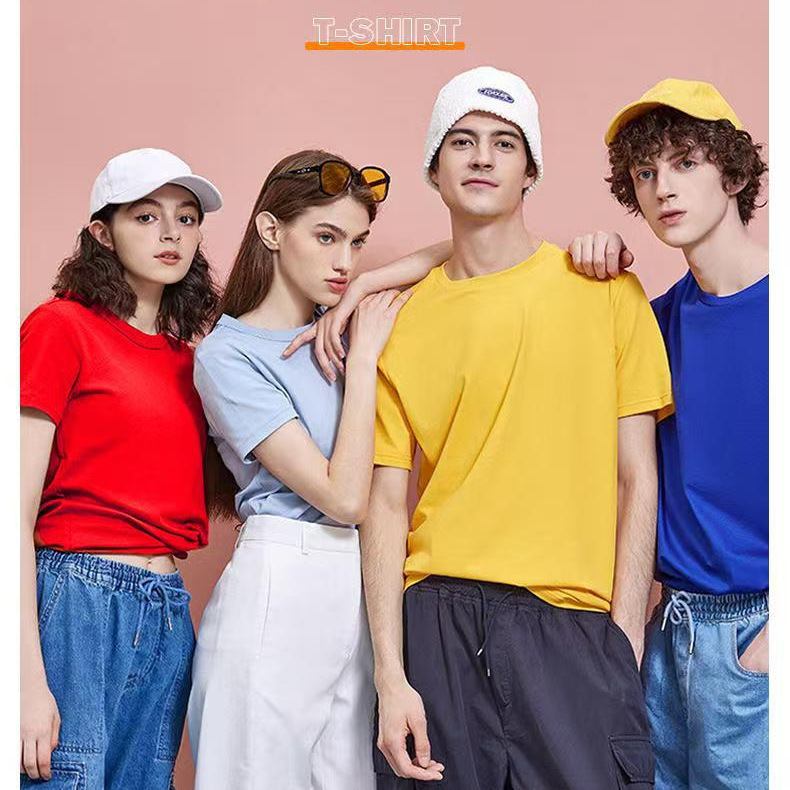 79000 Euro Size Combed Cotton Unisex T-Shirt with Logo Printed Round Neck Short Sleeve Class Uniform Group Printing Cross-Border Hot Sale 79000 Euro Size Combed Cotton Unisex T-Shirt with Logo Printed Round Neck Short Sleeve Class Uniform Group Printing Cross-Border Hot Sale