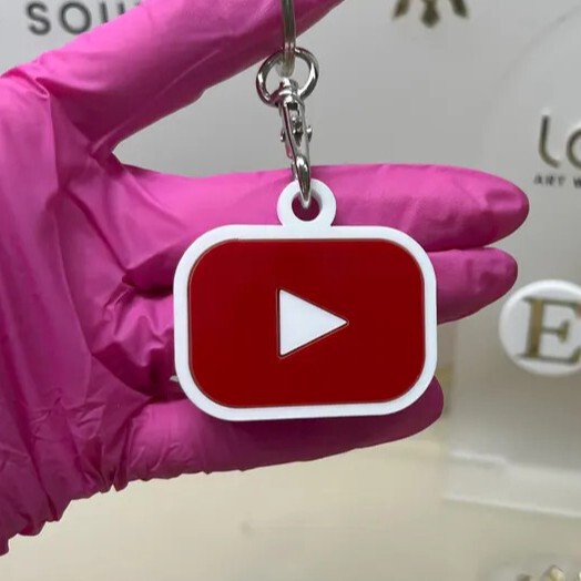 Website Logo, Domestic and Foreign Social Media Team Emblem Icon Ins, Fb, Youtube, Youtube Nfc Keychain