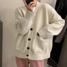 小众气质百搭针织开衫女韩版冬季新款领针织衫设计感甜美慵懒风