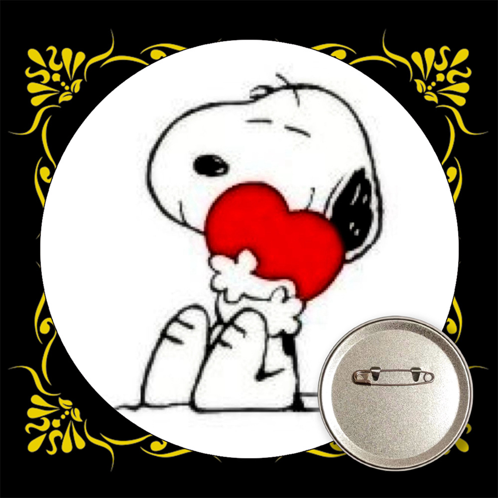 Snoopy bar transfronterizo insignia broche de estaño metal medallas conmemorativas anime periferia al por mayor