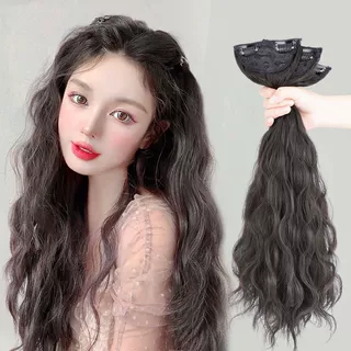 假发片长卷发接发片水波纹假发片隐形仿真增发量蓬松一片式假发片