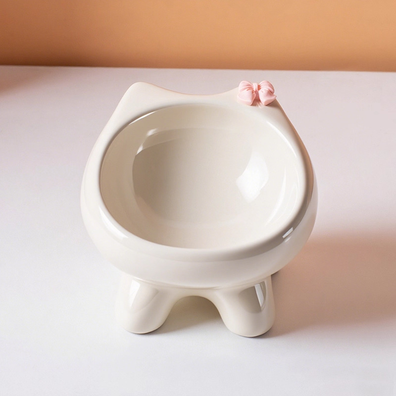 猫碗陶瓷猫咪碗猫饭碗水碗斜口猫粮宠物碗狗碗猫食碗猫盆可爱厂家|undefined