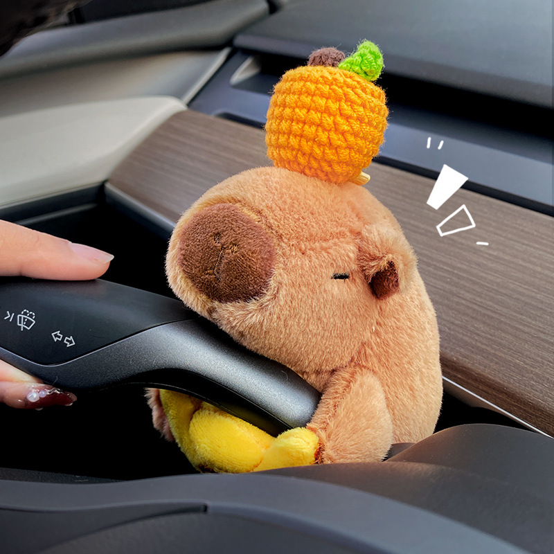 Aplicable para Tesla accesorios de cola de automóviles muñecas pegatinas de automóviles de muñecas Capibara clips muñecas accesorios de automóviles exteriores