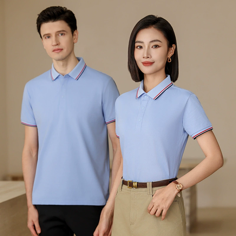 Высококачественная хлопчатобумажная рубашка POLO летняя рабочая одежда с короткими рукавами антибактериальная рабочая одежда на заказ вышивка логотипа