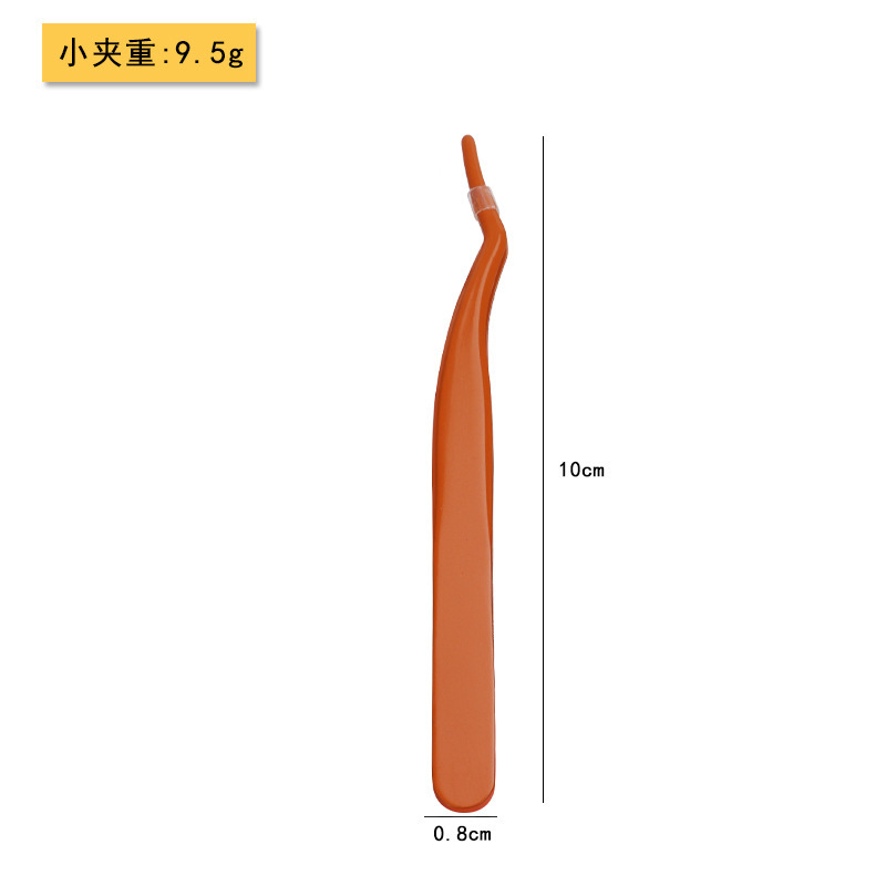 ステンレス製まつげピンセット、まつげ美容専用ピンセット、大型シングルカーブまつげピンセット、つけまつげカーラー、グースヘッドクリップ|undefined