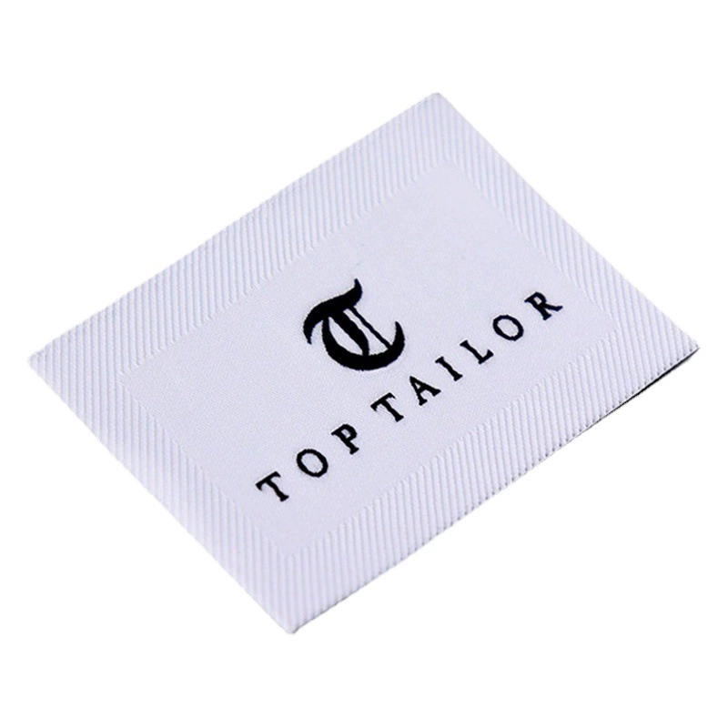 Этикетка для воротника для одежды компьютерная машина тканая этикетка высокой плотности Высококачественная Складная торговая марка мелкосерийные производители производят тканевые этикетки тканые этикетки