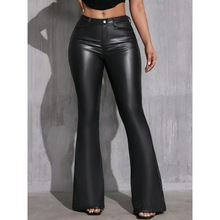 L 50846 Women Flared Pants 女士喇叭皮裤跨境速卖通