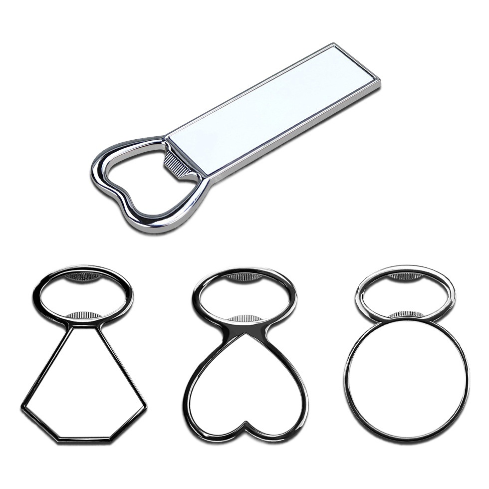 Etiqueta engomada del refrigerador de metal creativo de dibujos animados de transferencia térmica abridor de botellas de metal magnético pegatina personalidad metal refrigerador etiqueta material al por mayor