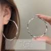 3640【Silver 5cm】Pair of one-piece