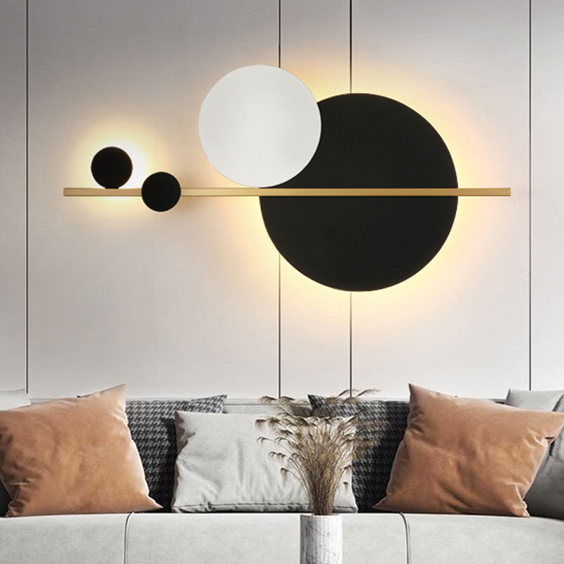 Nordic Simple Artistic Personality Light Luxury Wall Lamp Designer Living Room Sofa Background Wall Lamp Restaurant Bedroom Bedside Lamp