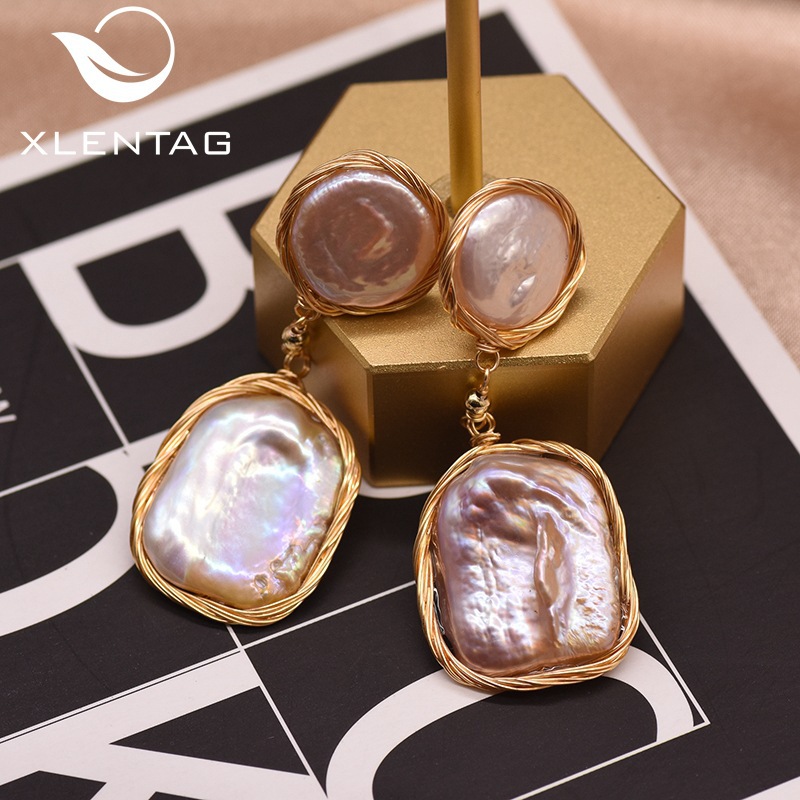 Pendientes de perlas de belleza geométrica sensación de luz barroca geométrica suministros de boda al por mayor Gran conjunto completo de pendientes de perlas