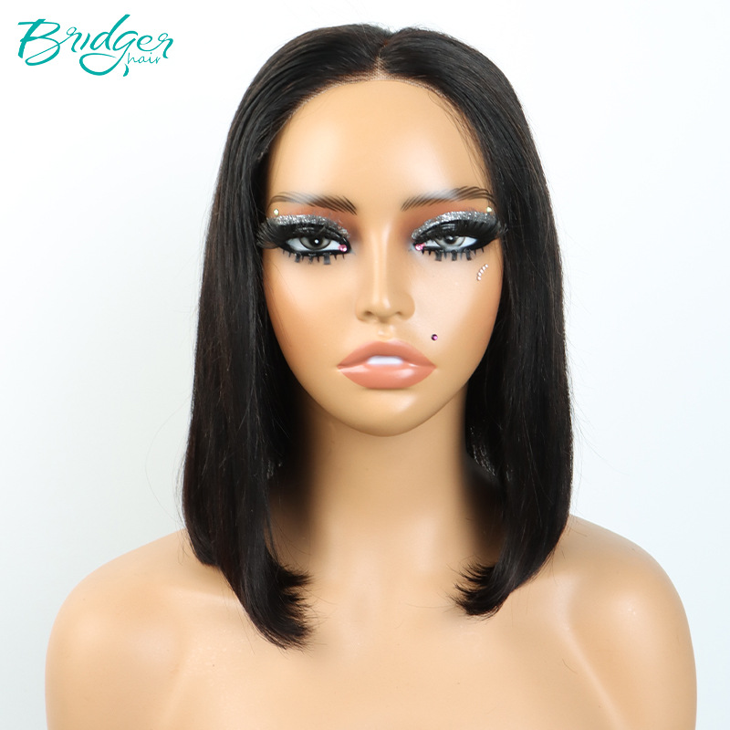 Peruca bob cabelo humano sem lace glueless natural real_voghion.com