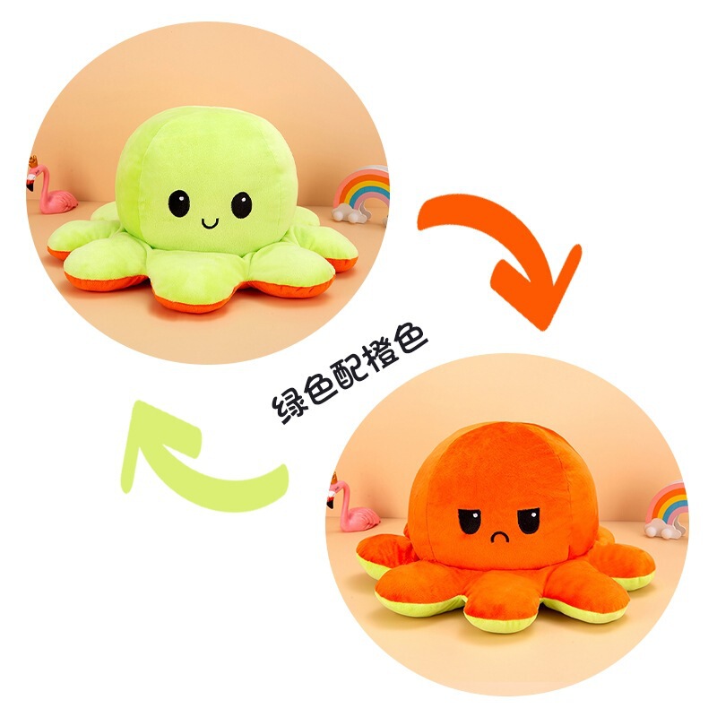 両面反転八爪魚ぬいぐるみタコぬいぐるみタコ人形メーカー卸売り|undefined