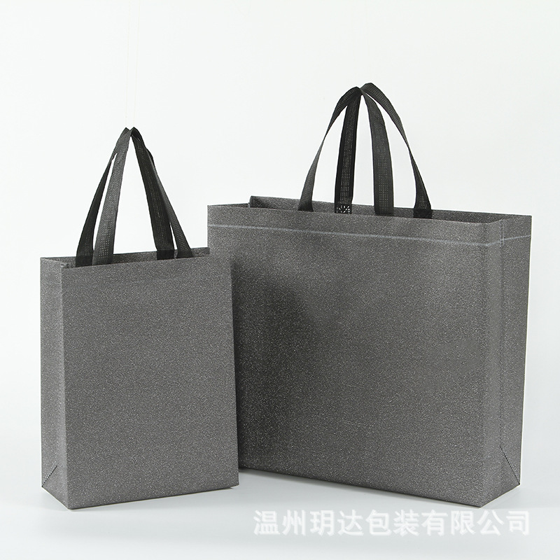 外贸覆膜无纺布手提袋婚礼服装无纺布袋派对购物广告袋加急印logo