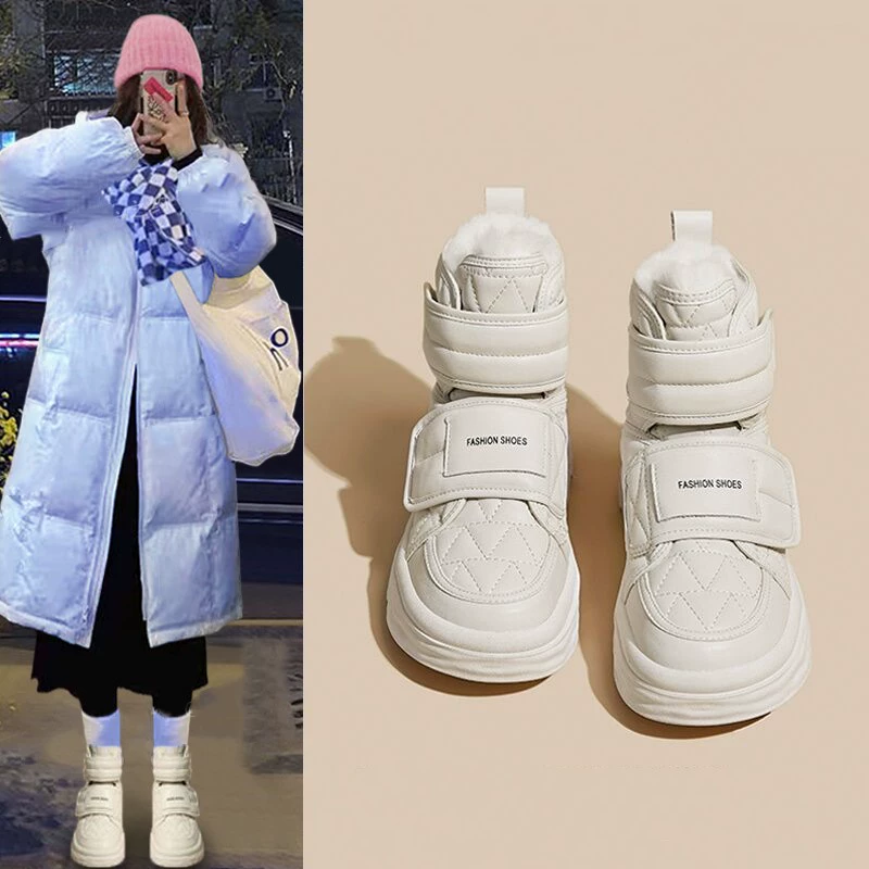 Зимние ботинки для женщин в стиле интернет-знаменитостей, новые зимние бархатные женские ботинки 2025 года, водонепроницаемые, противоскользящие, утепленные, теплые северо-восточные хлопковые ботинки