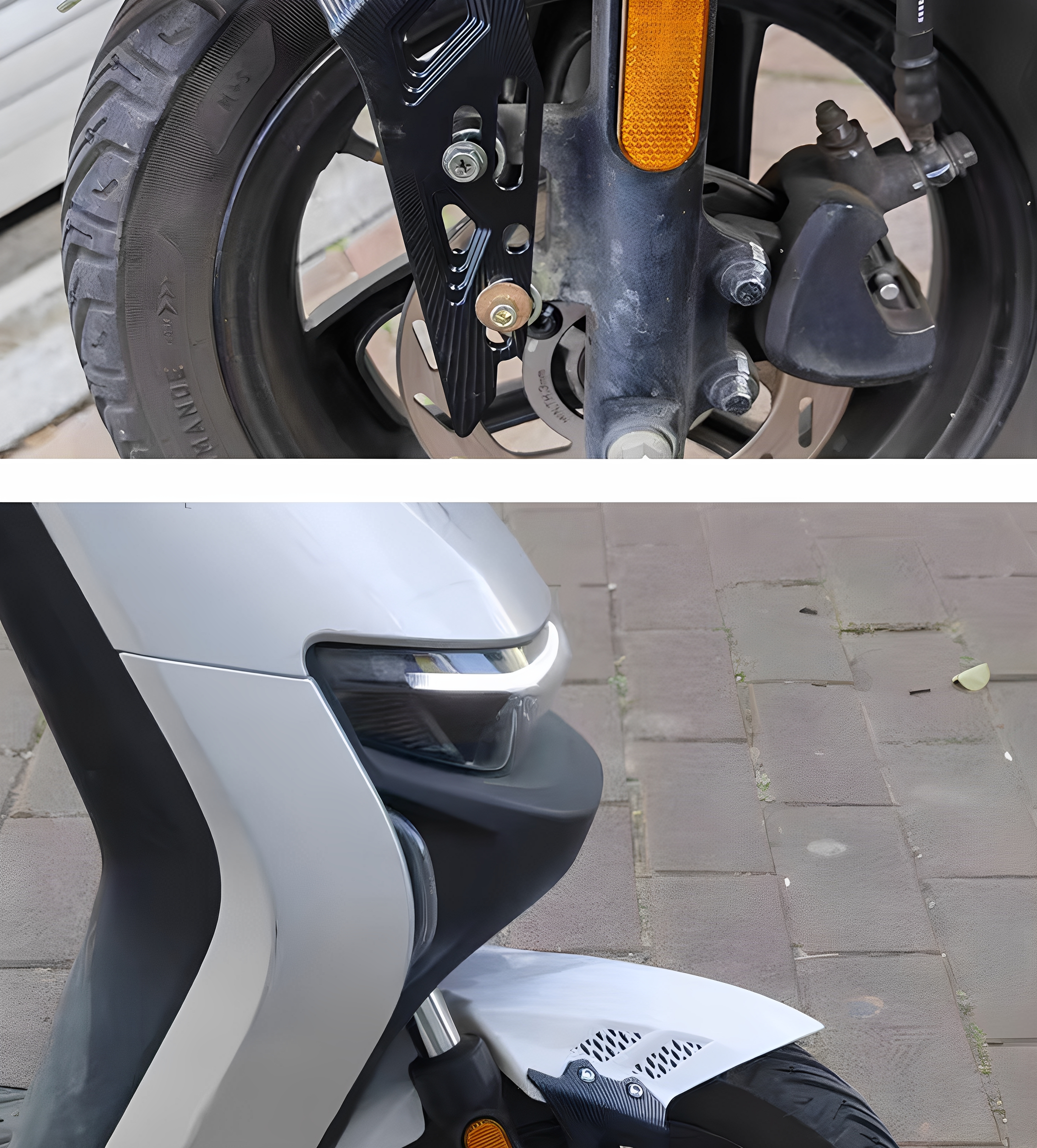 Ba Feng Te front mudguard aluminum alloy bracket is suitable for modification of the front mudguard of the Niu No. 9 electric motorcycle