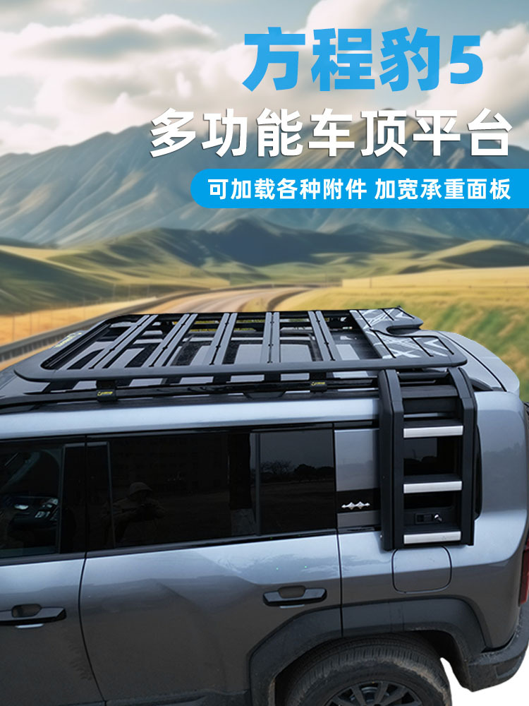 Suitable for Equation Leopard 5 Modified Roof Luggage Rack Side Climbing Ladder School Bag Mecha Modified Parts Side Tent Roof Light Weijia