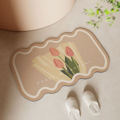 家用浴室科技絨地墊吸水軟墊衛生間門口防滑腳墊廁所進門速干地毯