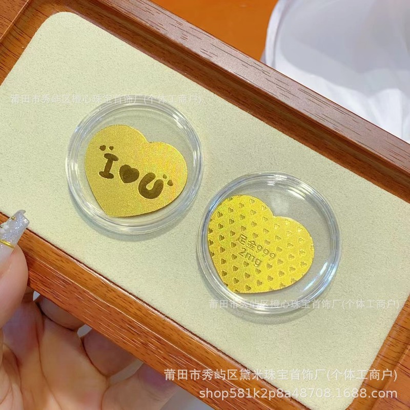 足金手机贴2mg新款足手工玫瑰花有钱花马上桃花创意活动礼品批发|undefined