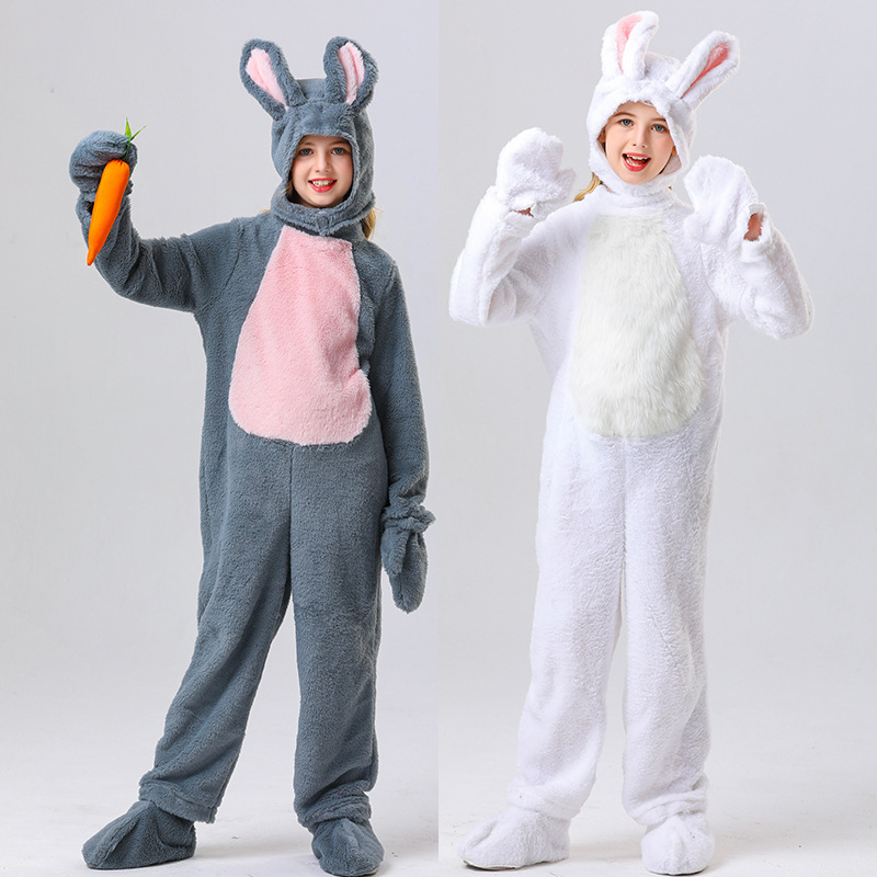 Amazon Cross-border Export Easter Bunny Stage Costume Men's and Women's Cos Animal Costume Cute White Big Bunny