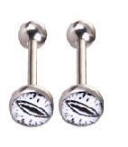 1.6*16mm stainless steel fashionable barbell tongue nail tongue ring piercing jewelry