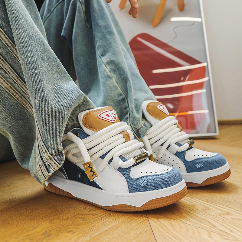 Small group denim bread unisex summer new couple sneakers, casual shoes, versatile breathable sports shoes_voghion.com