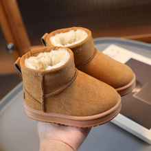 儿童雪地靴2025冬季保暖新款女童加绒短靴男童加厚棉靴宝宝保暖鞋