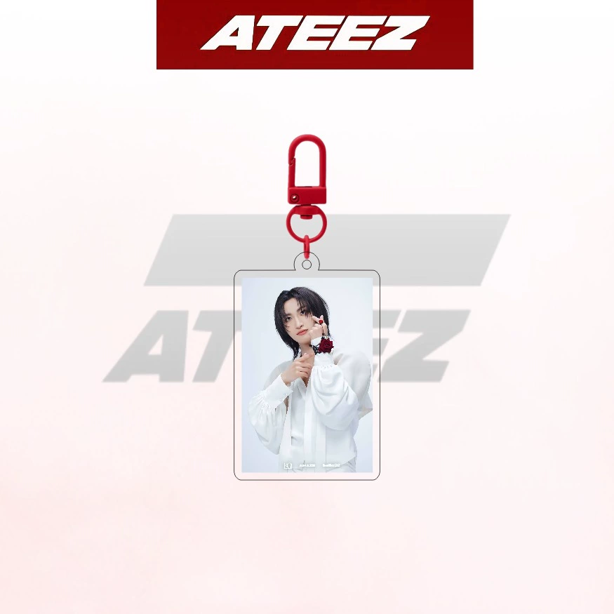 ATEEZ 2026 Single Button Acrylic Keychain BTS Kim Taehyung Peripheral