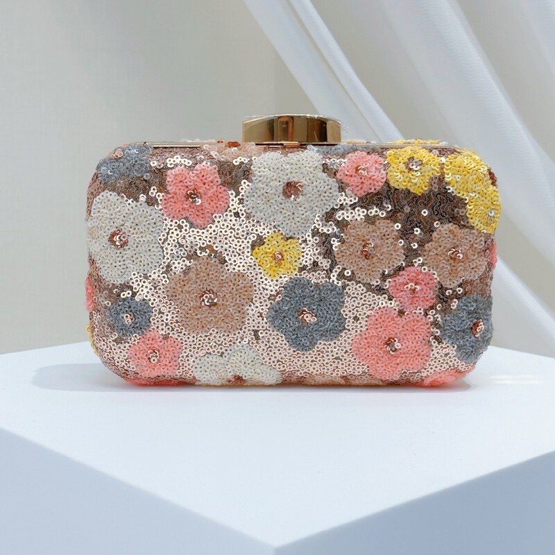 New cross-border internet celebrity style glitter sequin clutch bag, women's fashionable and elegant evening bag for dresses and cheongsams