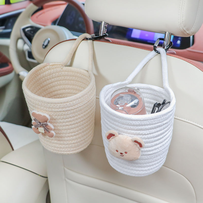 Car storage bucket multi-function air outlet storage box creative cute car trash can practical good object decoration women