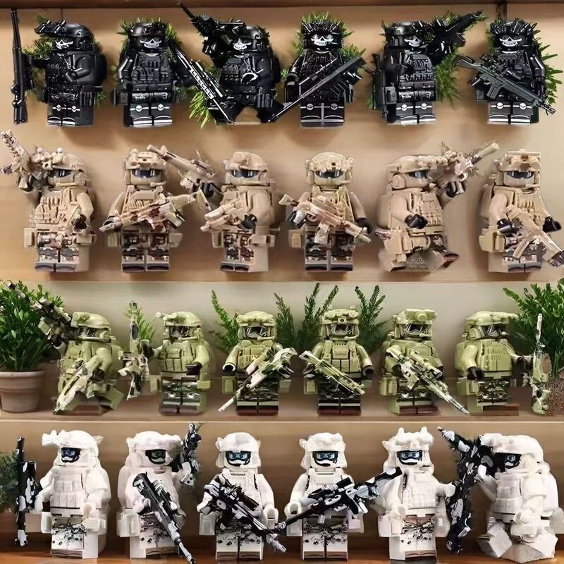 Compatible with Lego Small Building Blocks, Military Special Forces Ghost Figures, Swat Black Panther Children's Educational Toys Wholesale Compatible with Lego Small Building Blocks, Military Special Forces Ghost Figures, Swat Black Panther Children's Educational Toys Wholesale