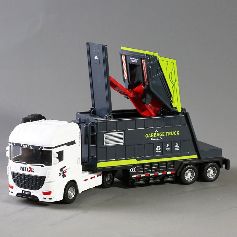 Children's Urban Sanitation Trailer Toy Artificial Garbage Transport Truck Boy Steering Front Large Inertia Sweeper
