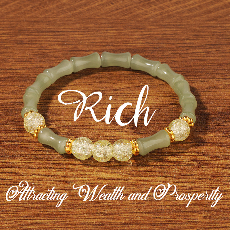 Bamboo Glass Bracelet for Women, Chinese Style Niche Design, Wealth, Prosperity and Good Luck Bracelet Wholesale