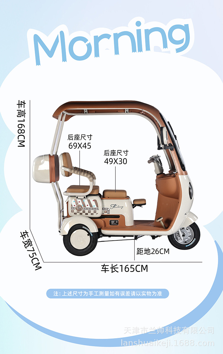 New National Standard Electric Leisure Tricycle Small Vehicle for Kids